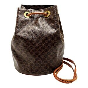 Celine Macadam Brown Backpack Leather